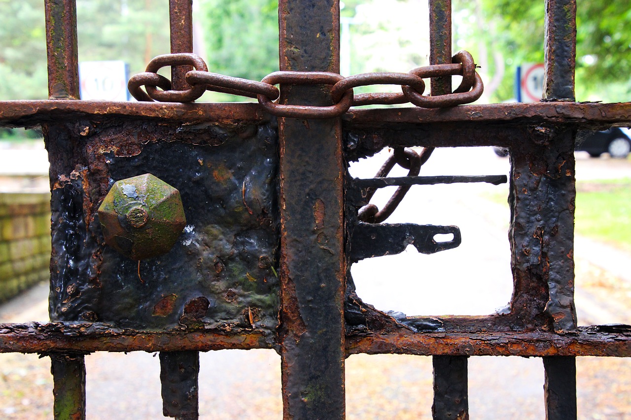 locked gates security free photo