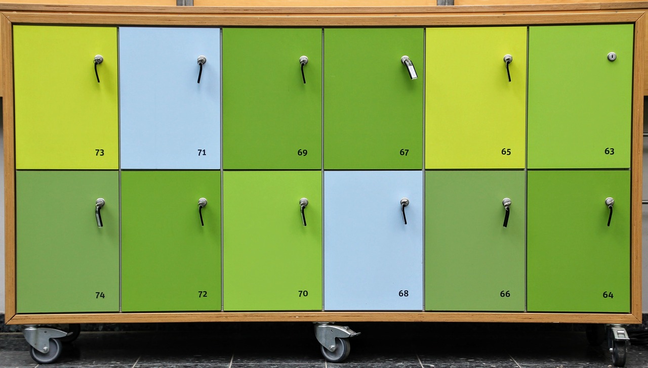 locker closing compartments waste tray read free photo