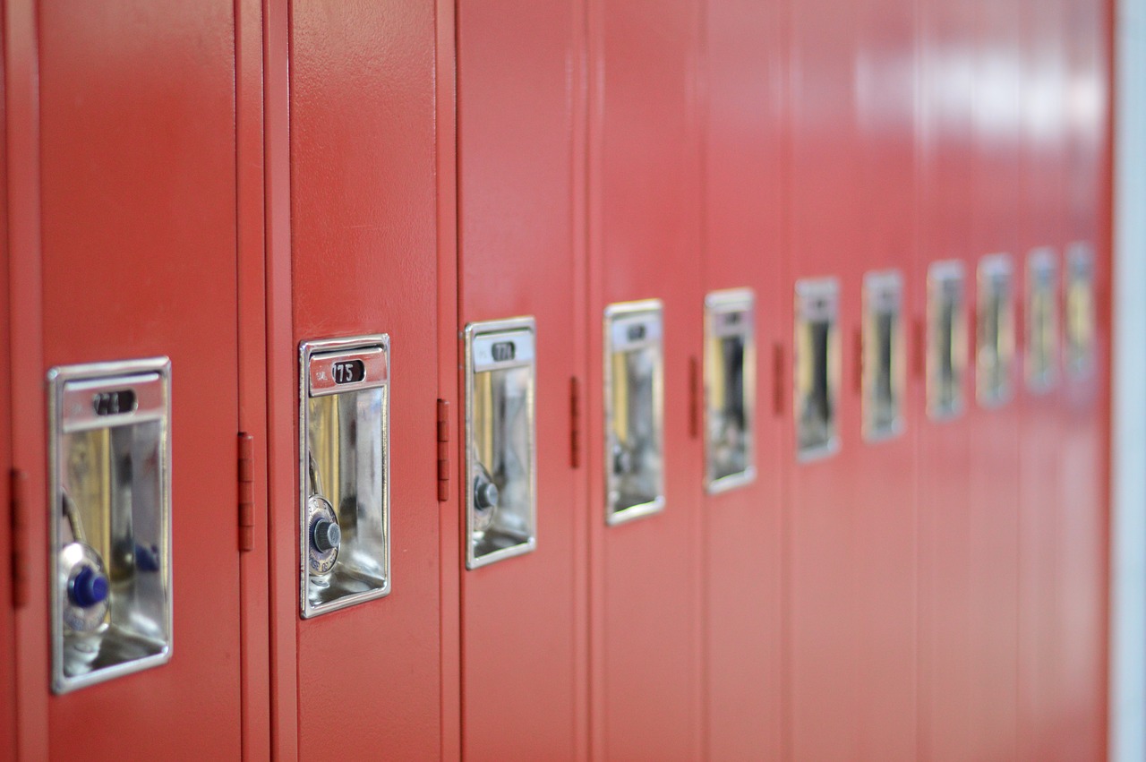 lockers school high school free photo