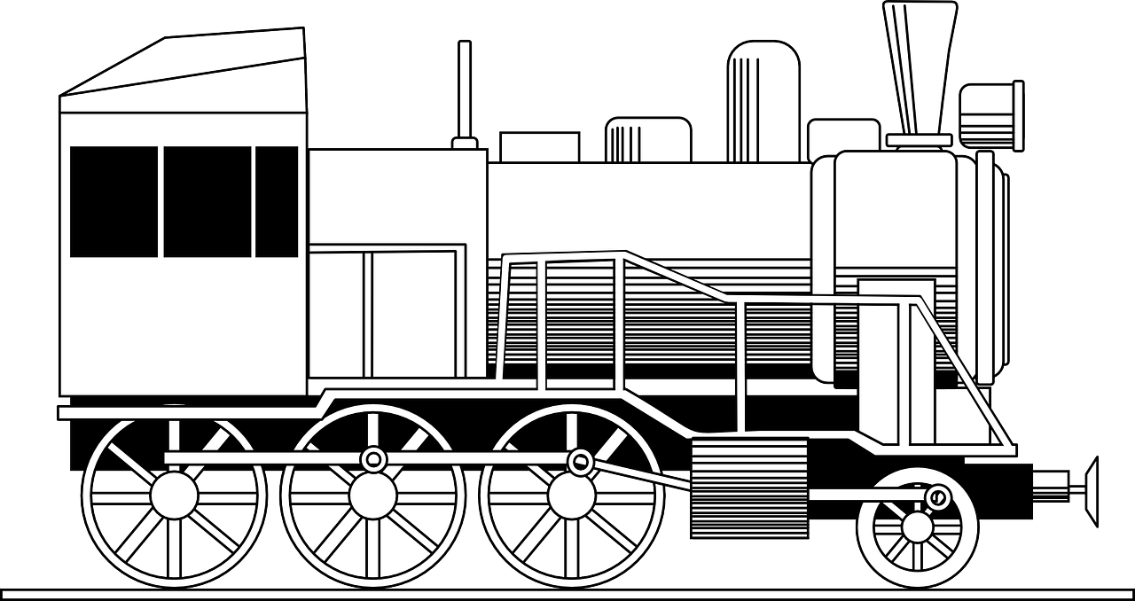 locomotive engine engraving free photo
