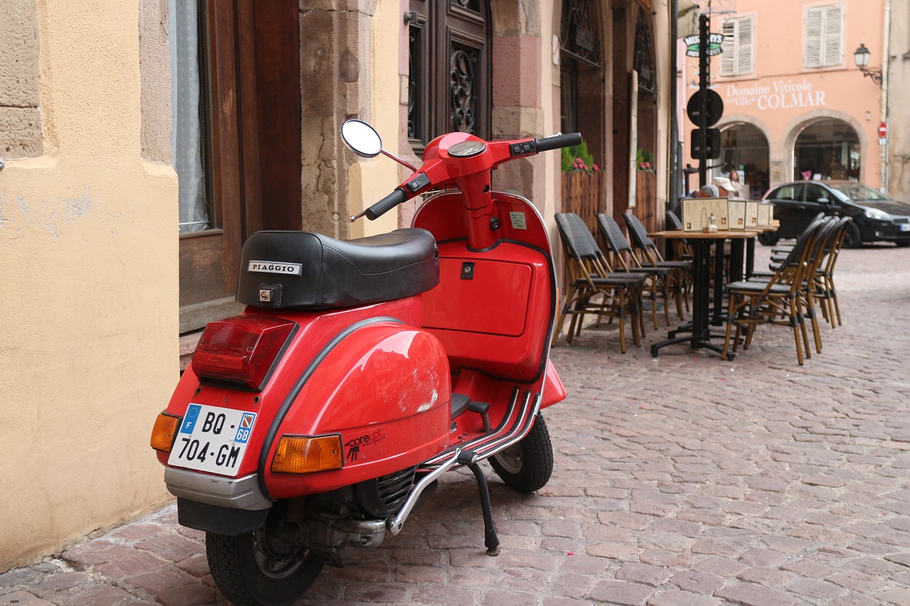 locomotive  motorcycle  vespa free photo