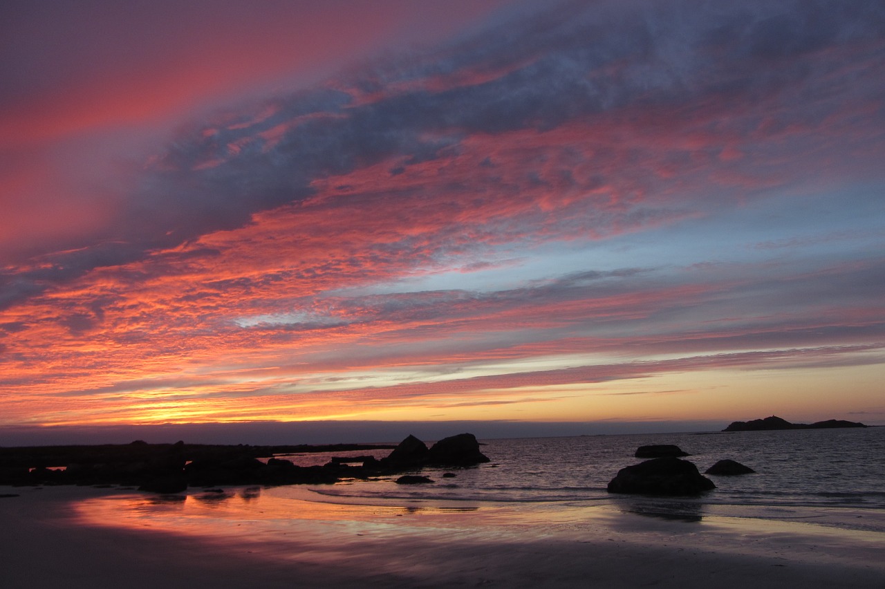 lofoten sunset beach free photo