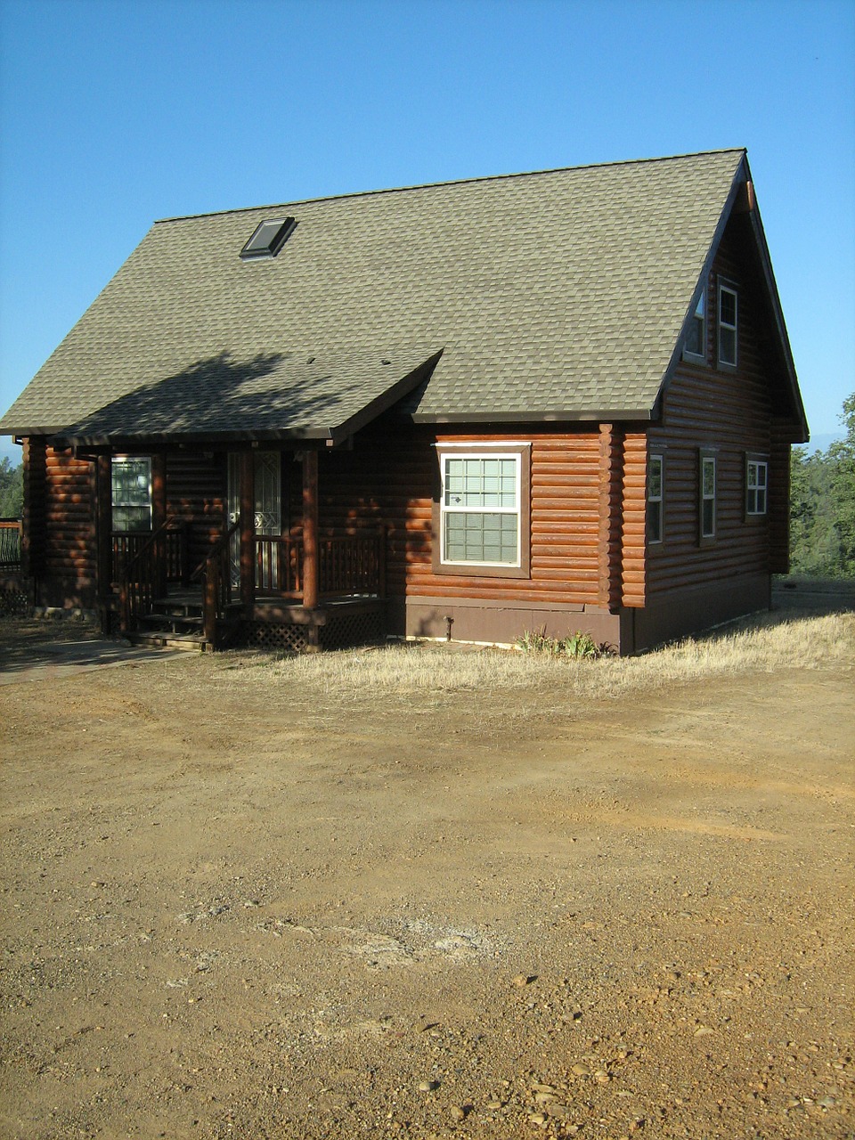 log cabin house free photo