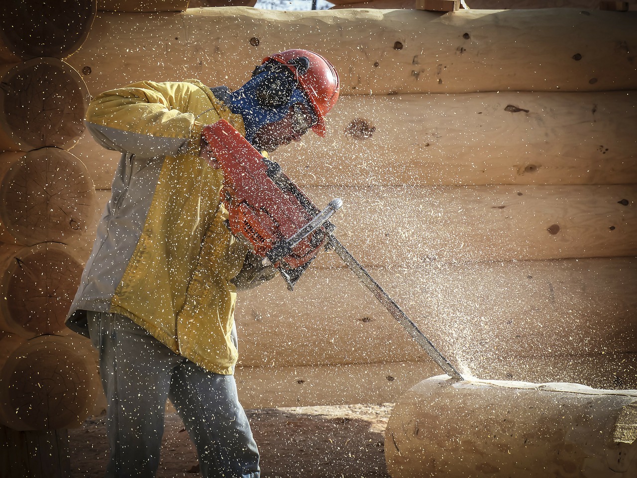 log building house style wooden free photo