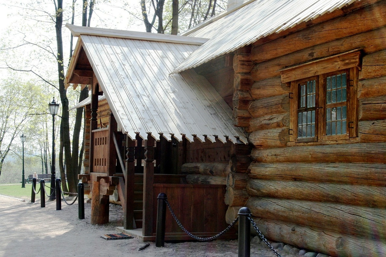 log cabin wood cabin hut free photo