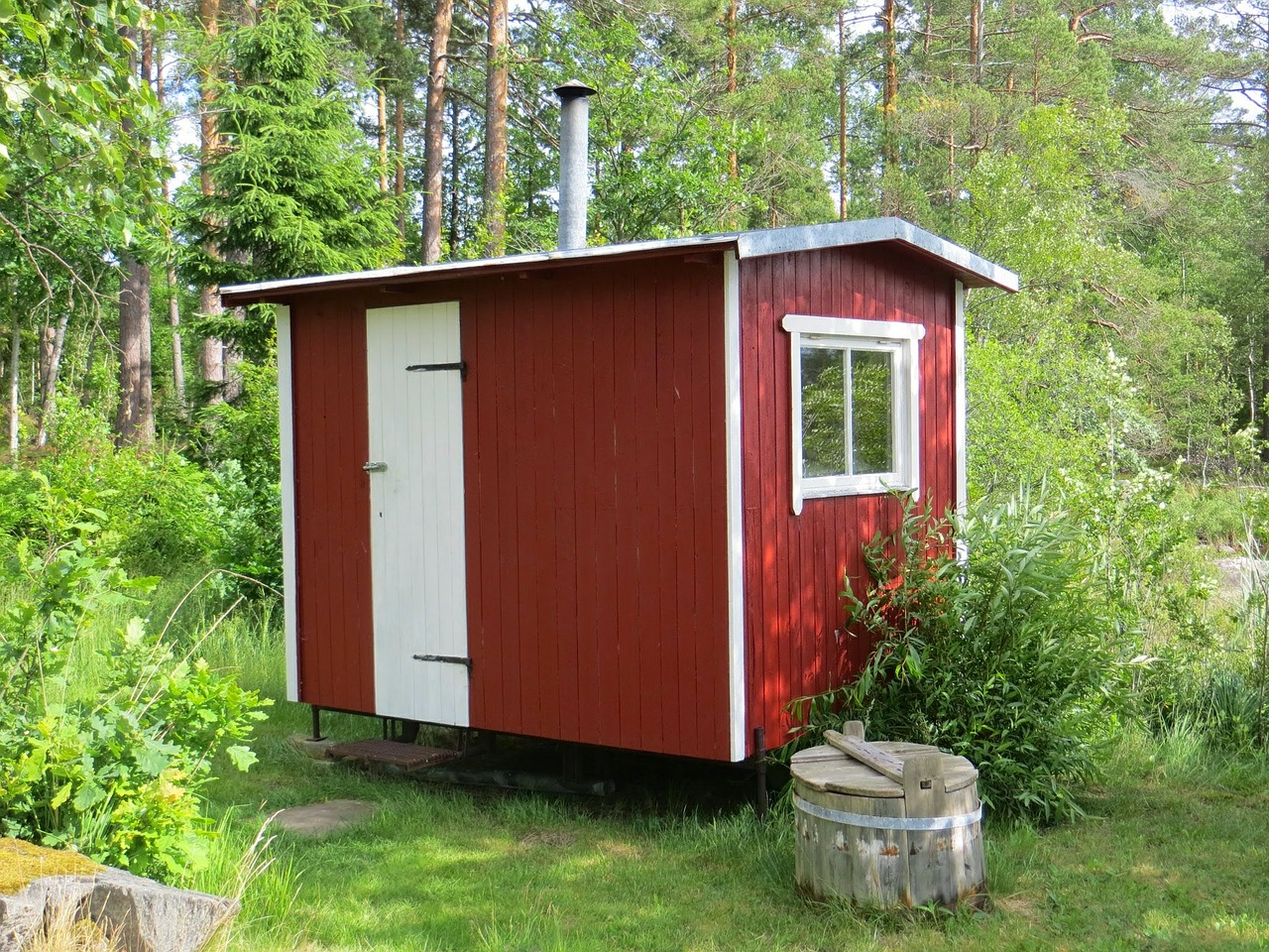 log cabin sweden hut free photo