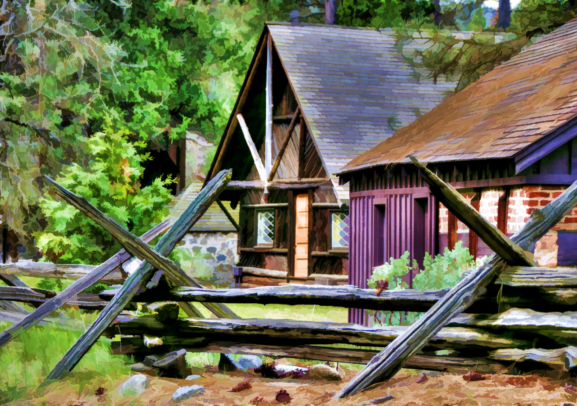 log cabins cabins old free photo
