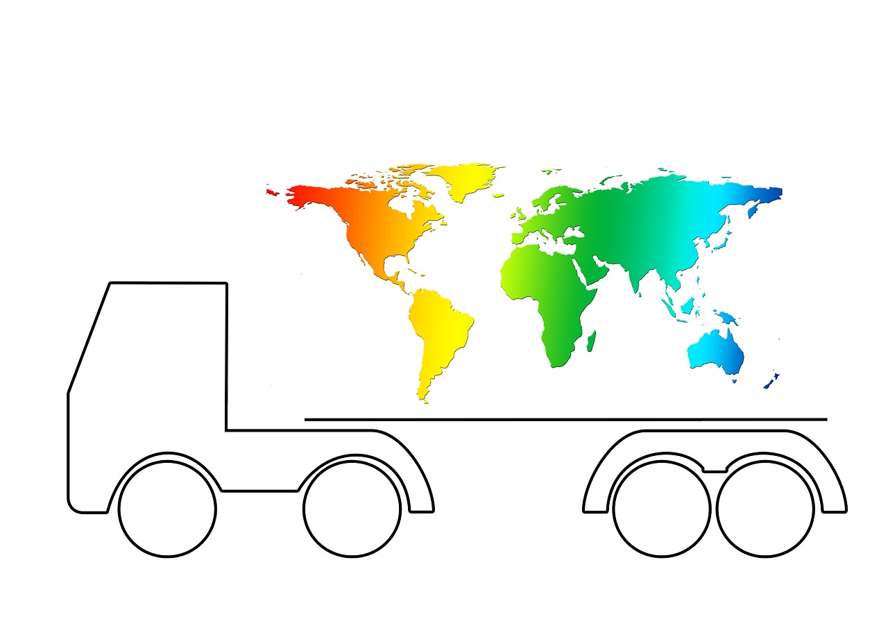logistics truck silhouette free photo