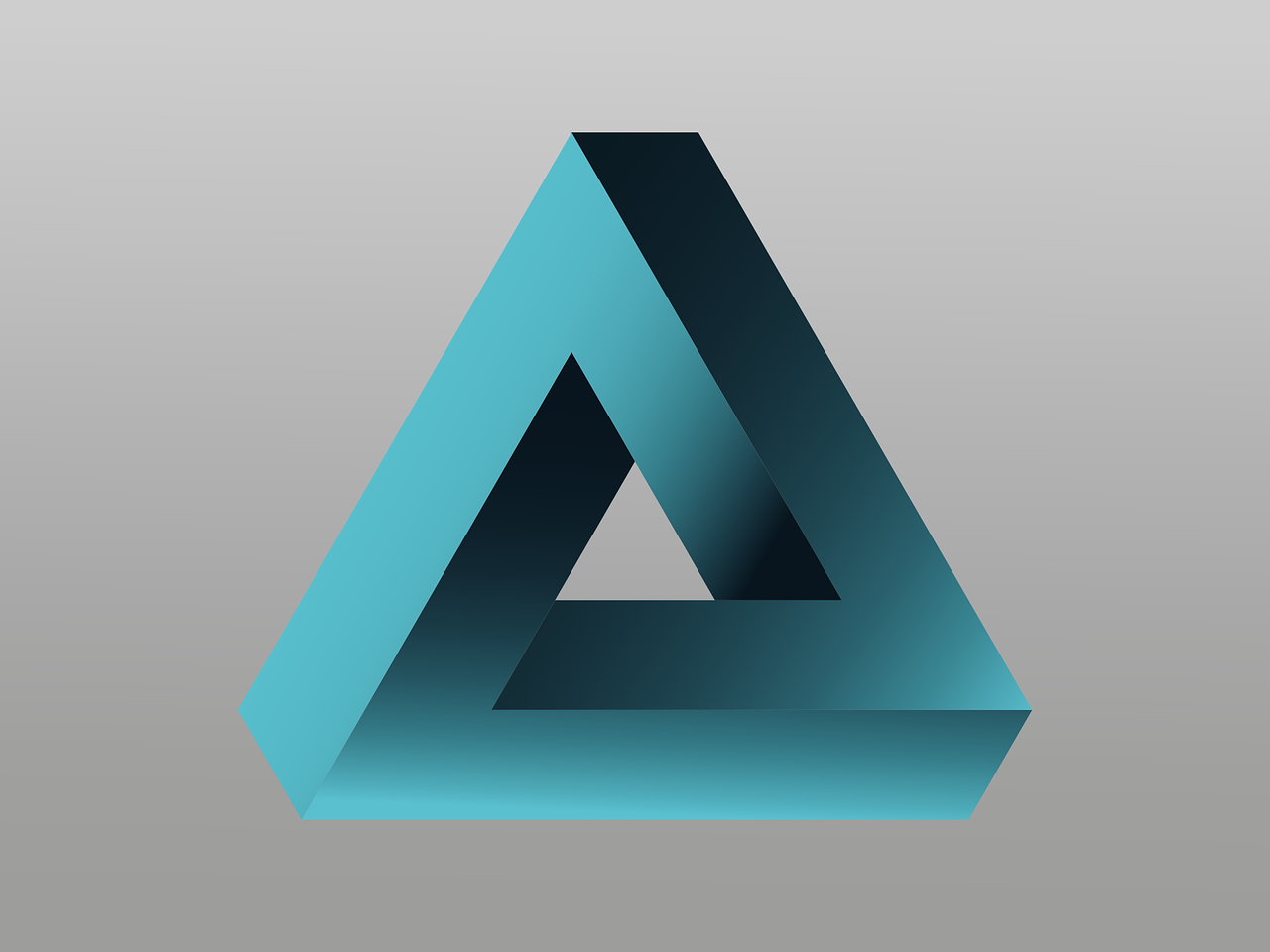 logo penrose triangle impossible free photo