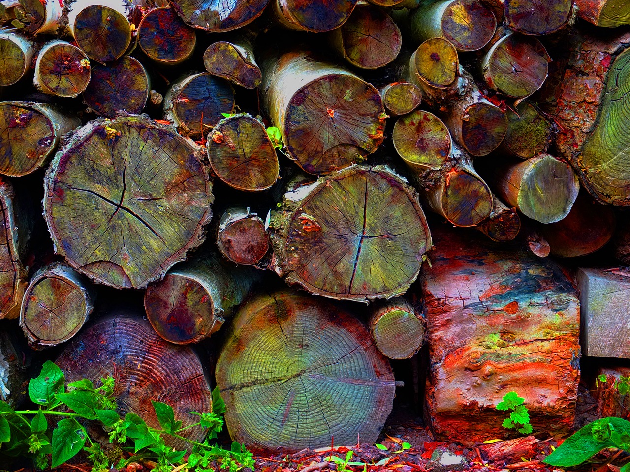 logs wood trunk free photo