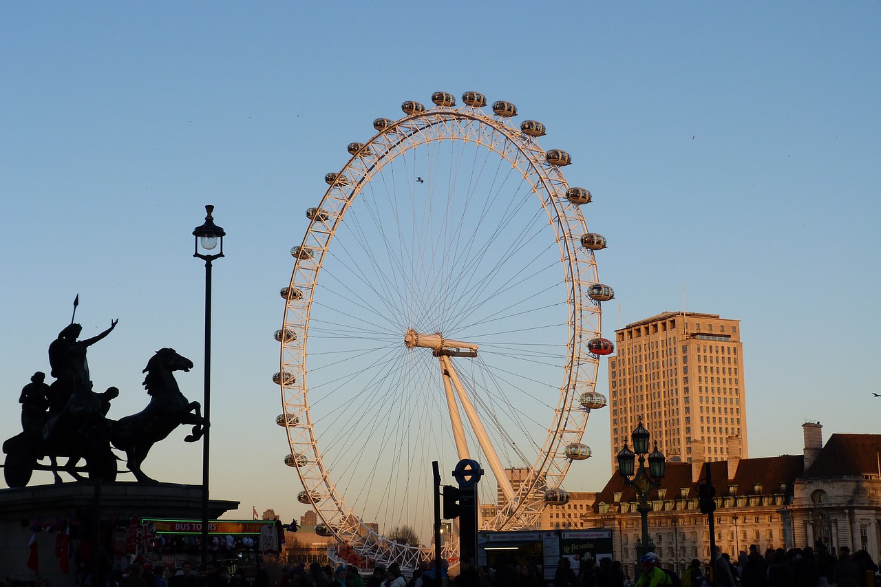 london ferris wheel england free photo