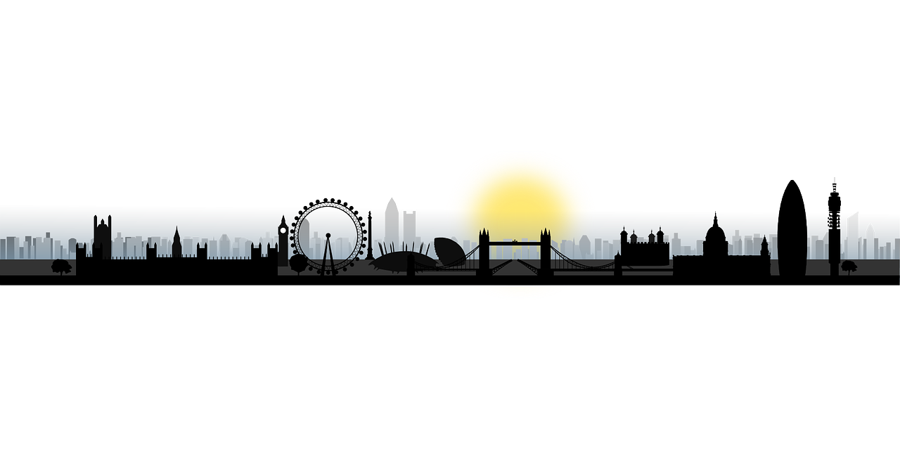 london silhouette skyline free photo