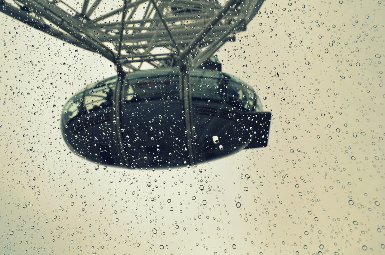 london rain retro free photo