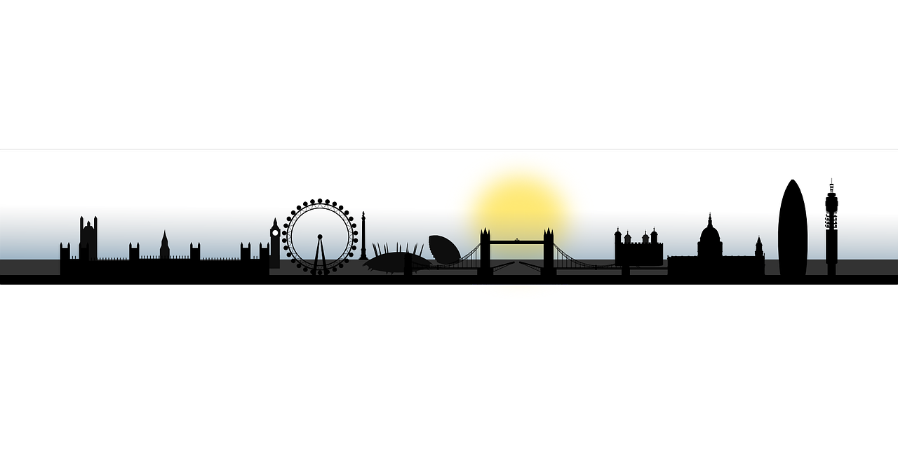 london skyline silhouette free photo