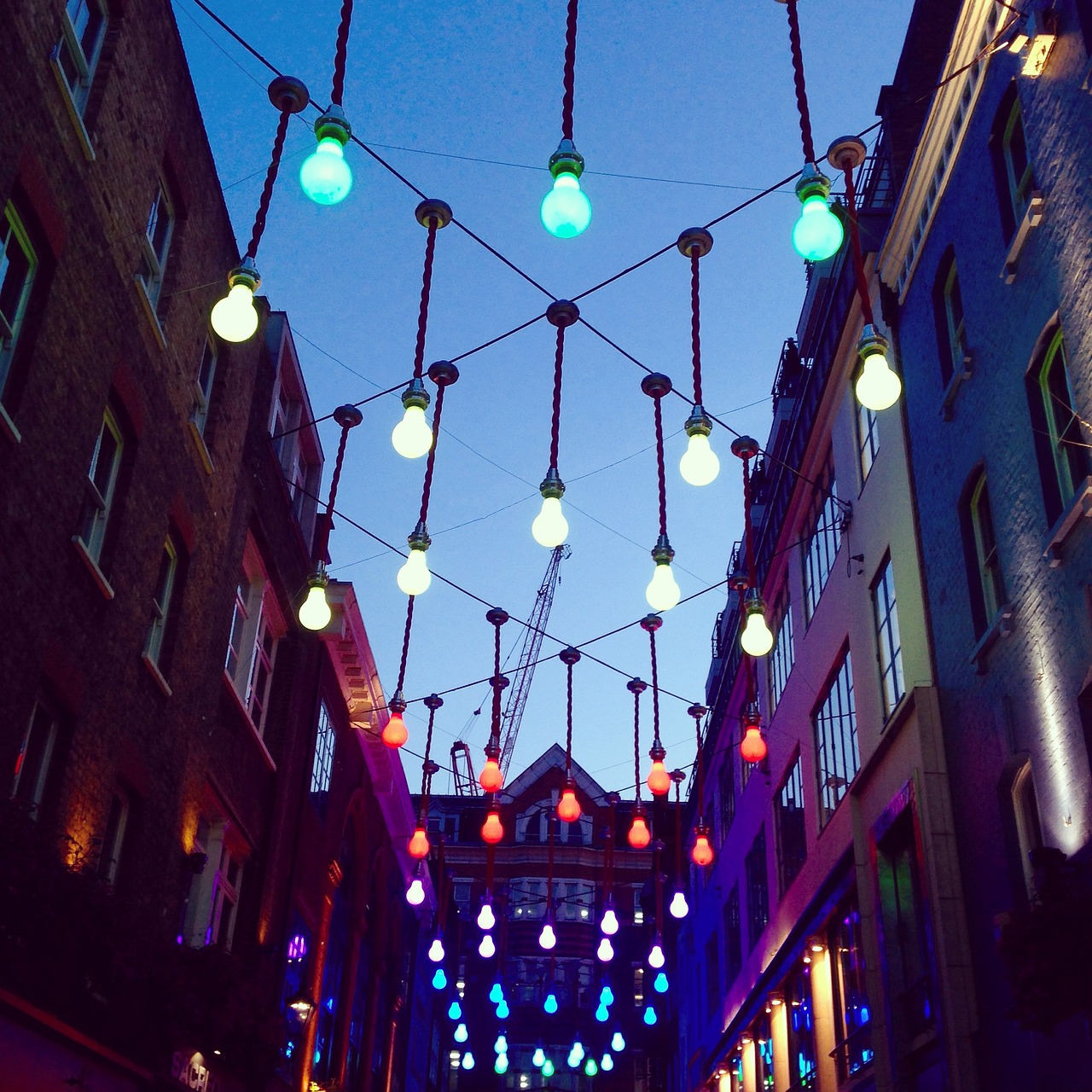 london carnaby street lights free photo