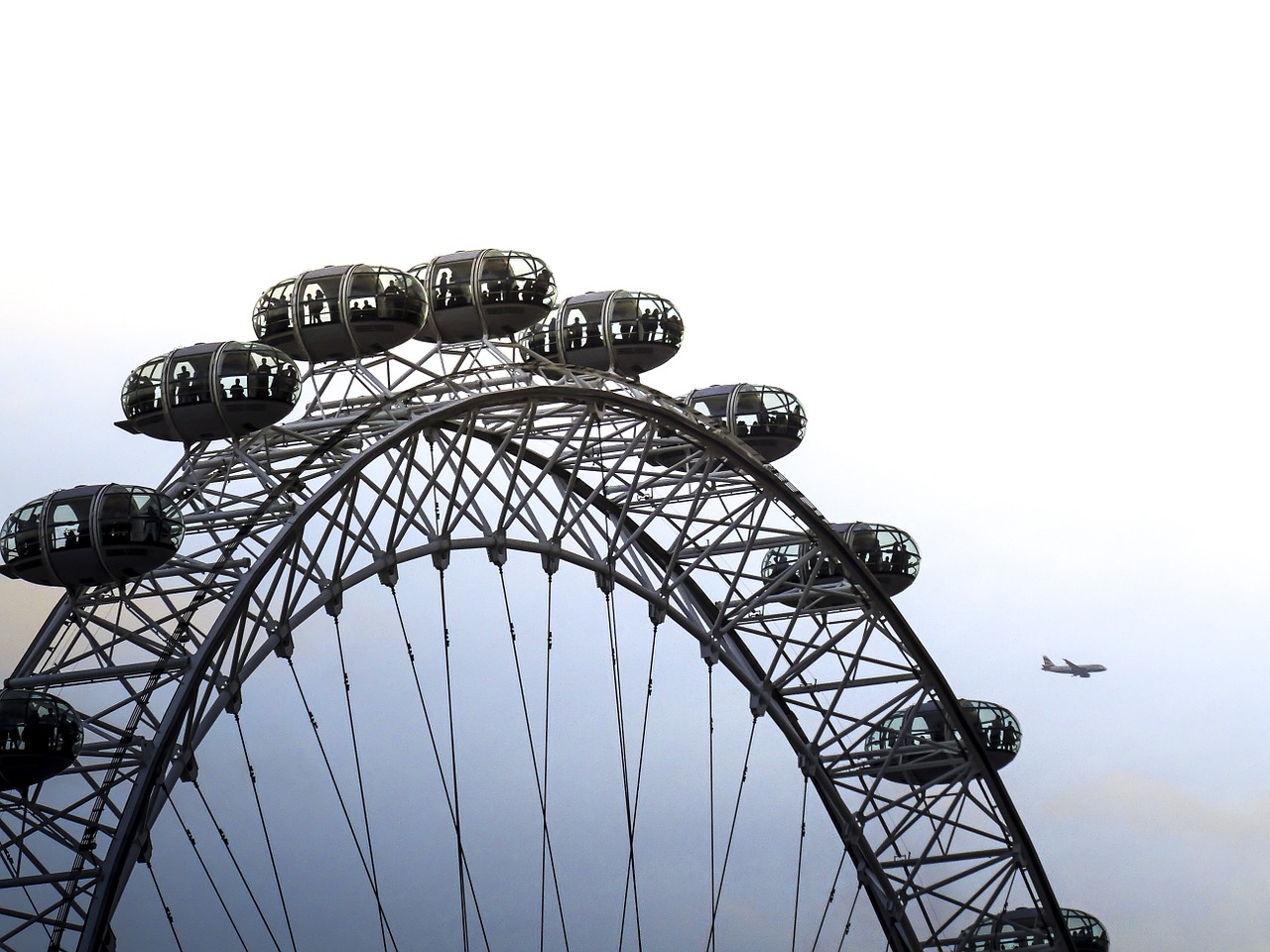 london london eye skyline free photo