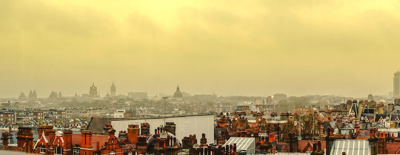 london skyline smog free photo