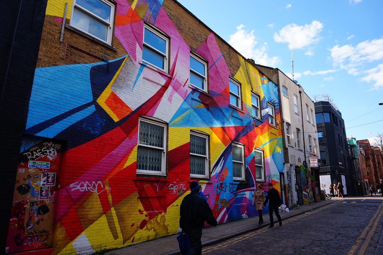 london graffitti streets free photo
