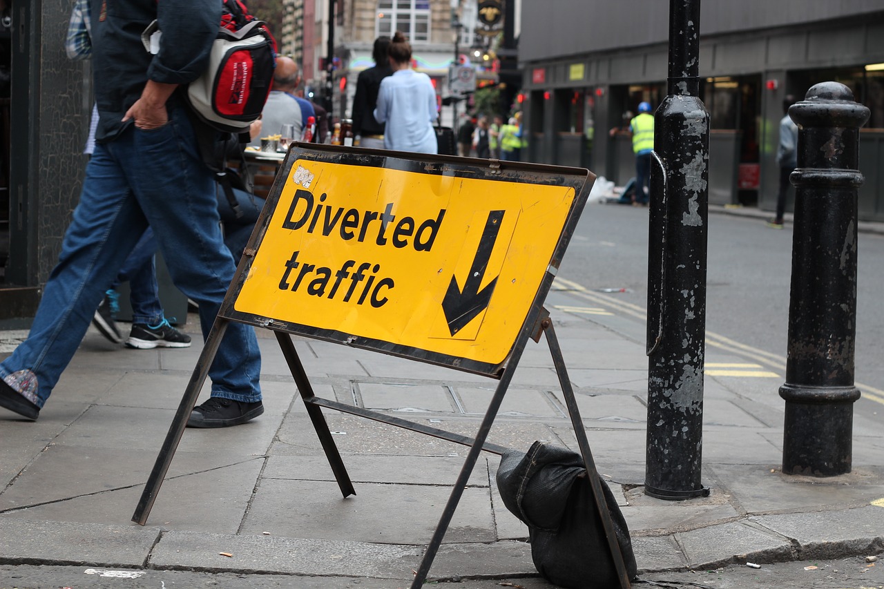 london pedestrians sign free photo