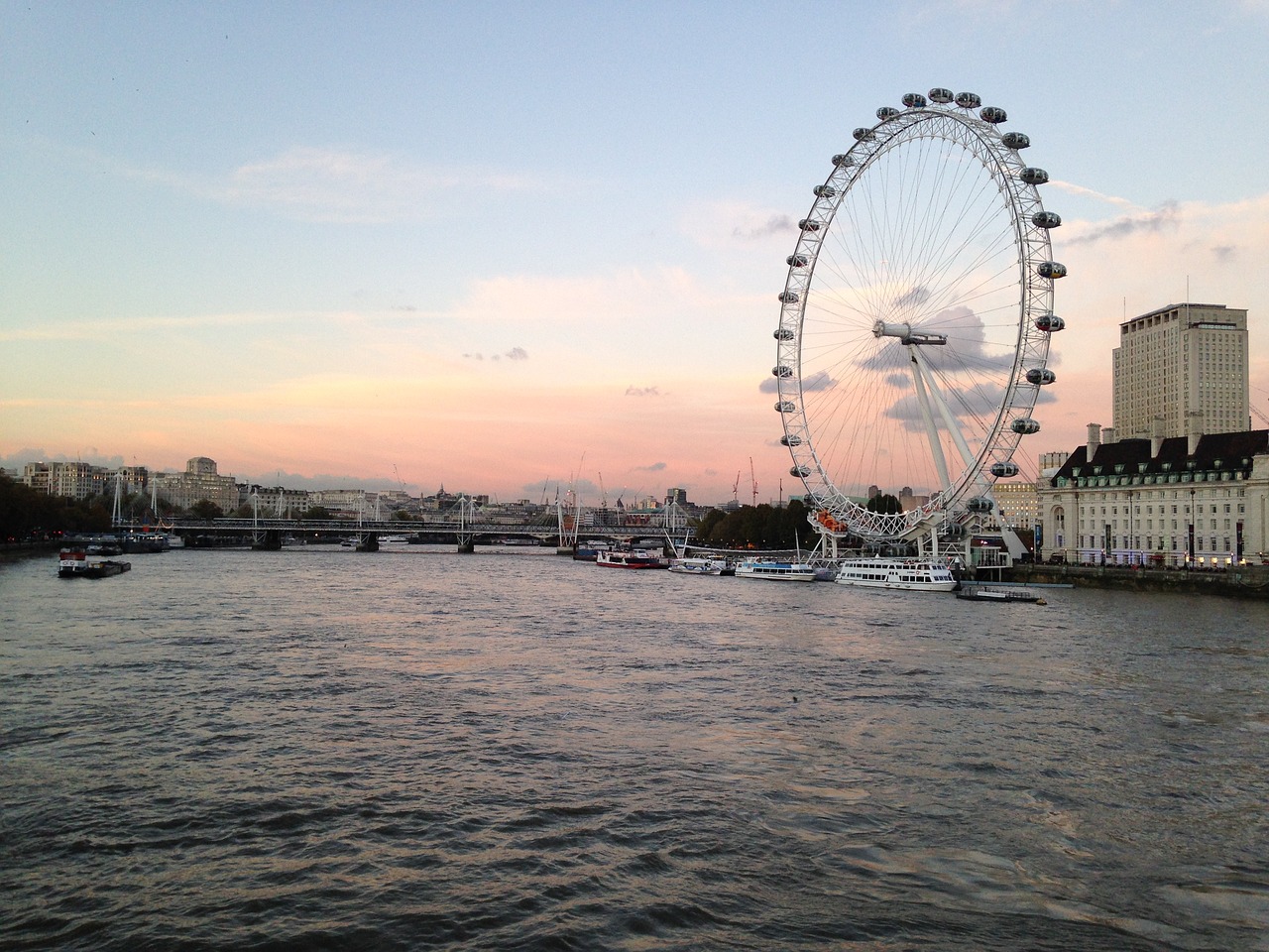 london london eye thames free photo