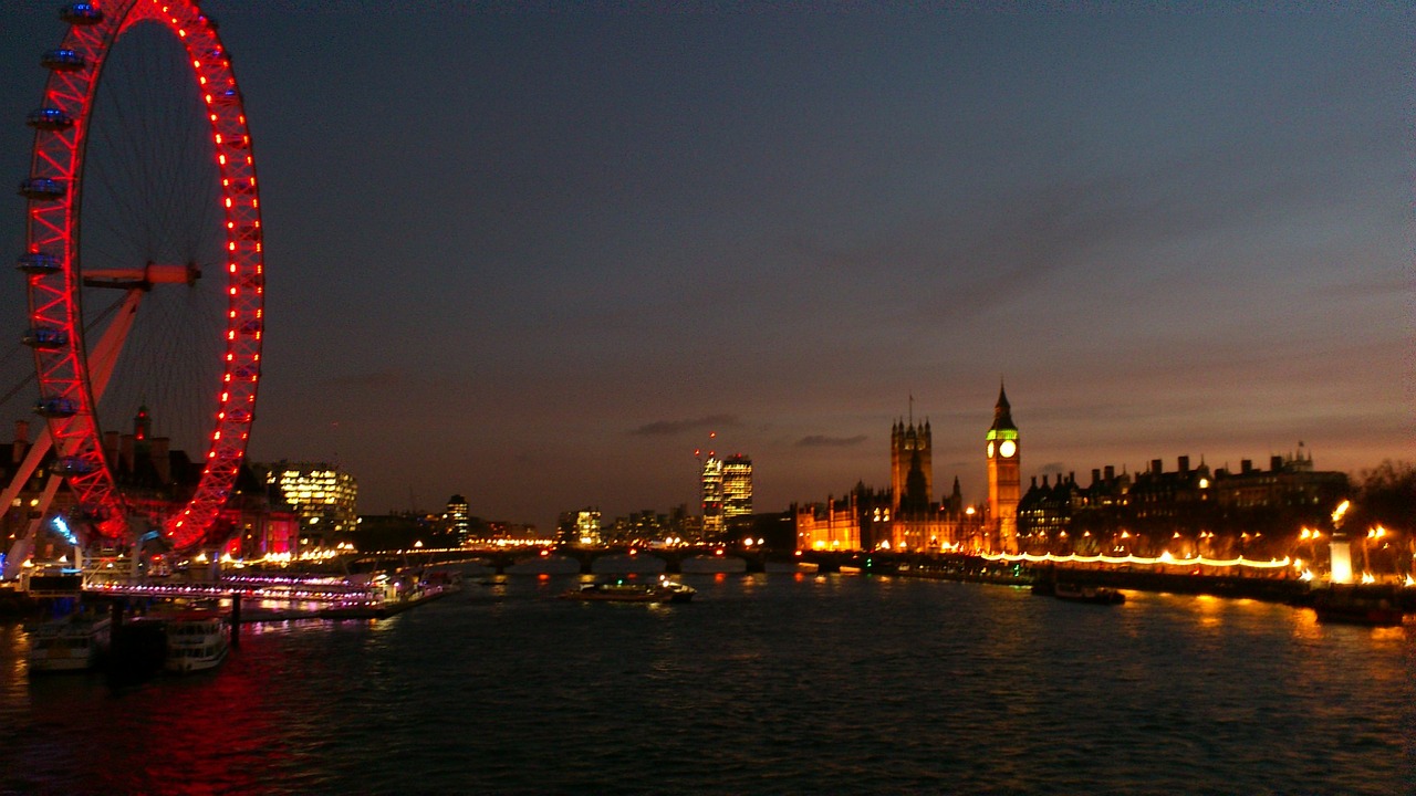 london london eye night free photo