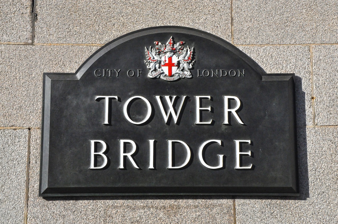 london  tower bridge  shield free photo