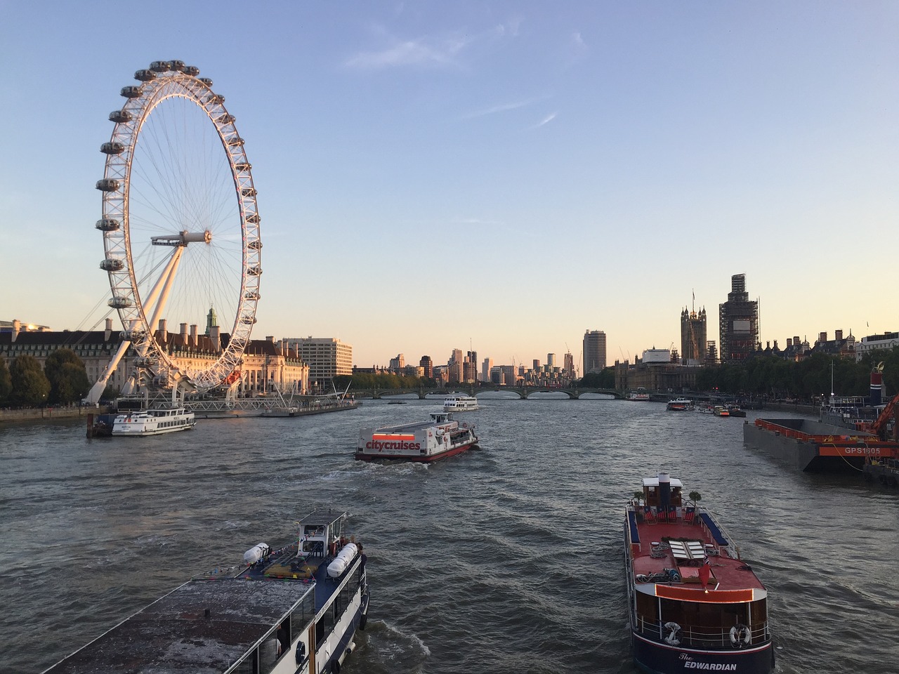 london  river thames  england free photo