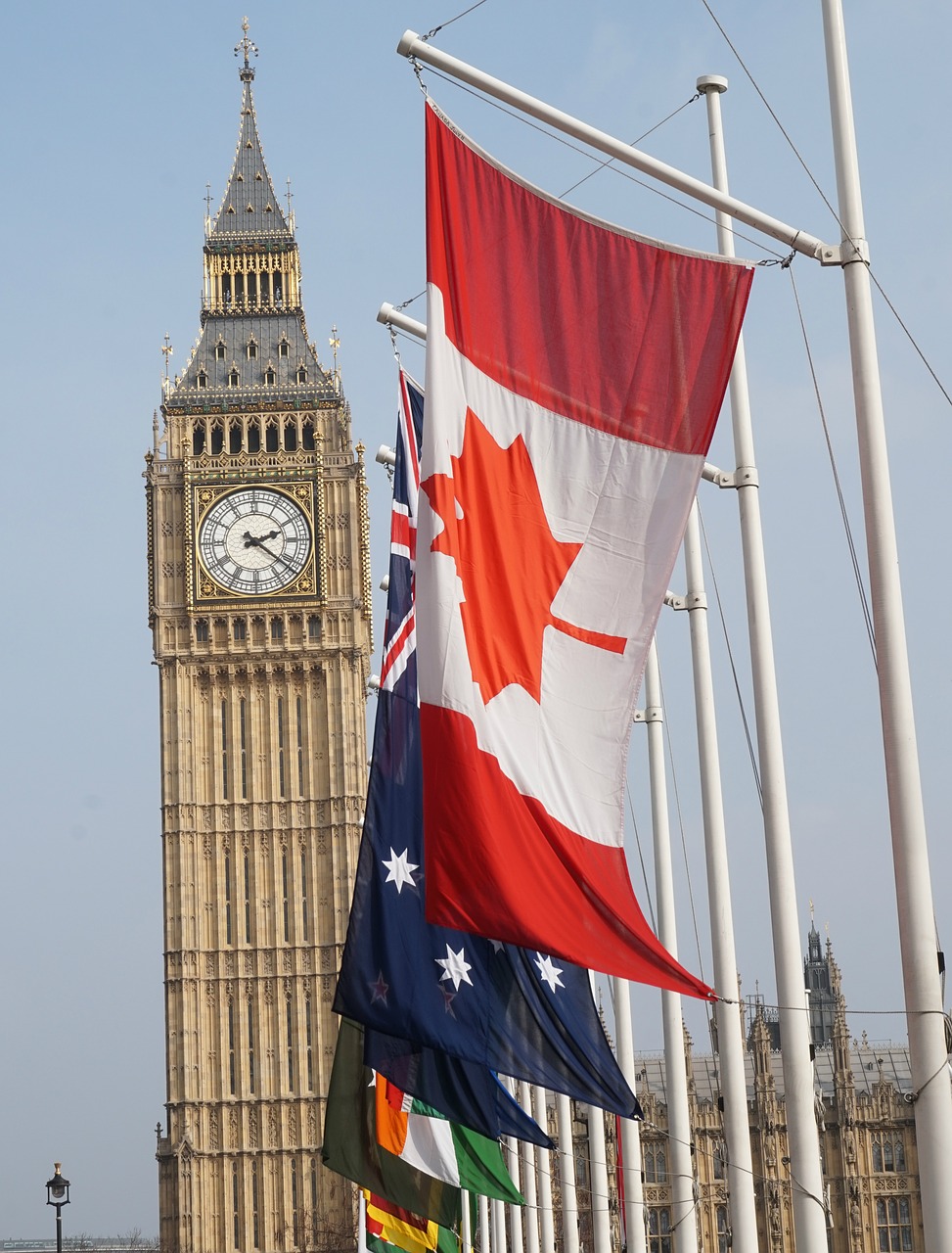 london  flags  big ben free photo