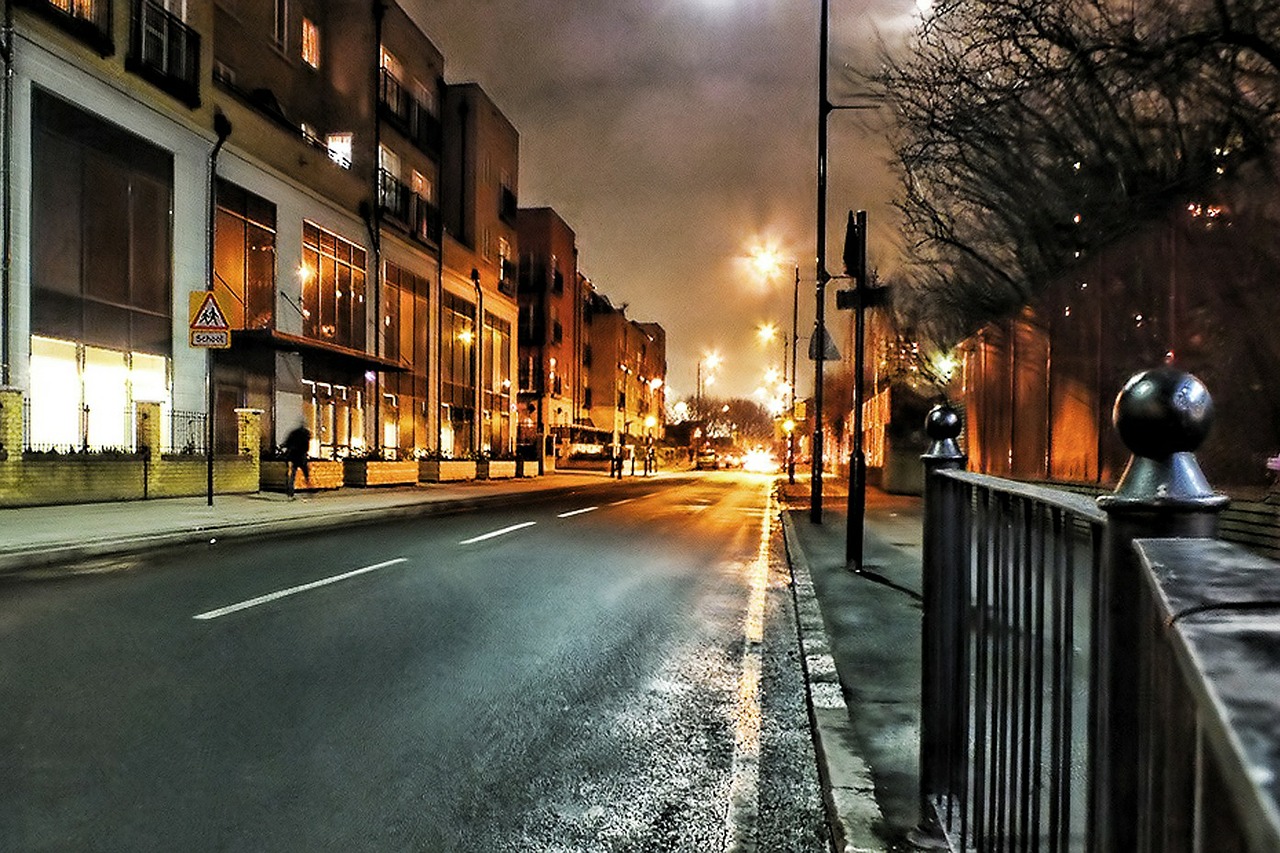 london night illuminated free photo