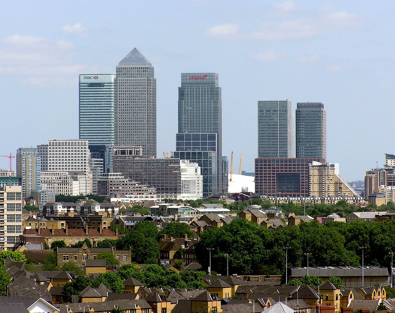 london skyline canary wharf free photo