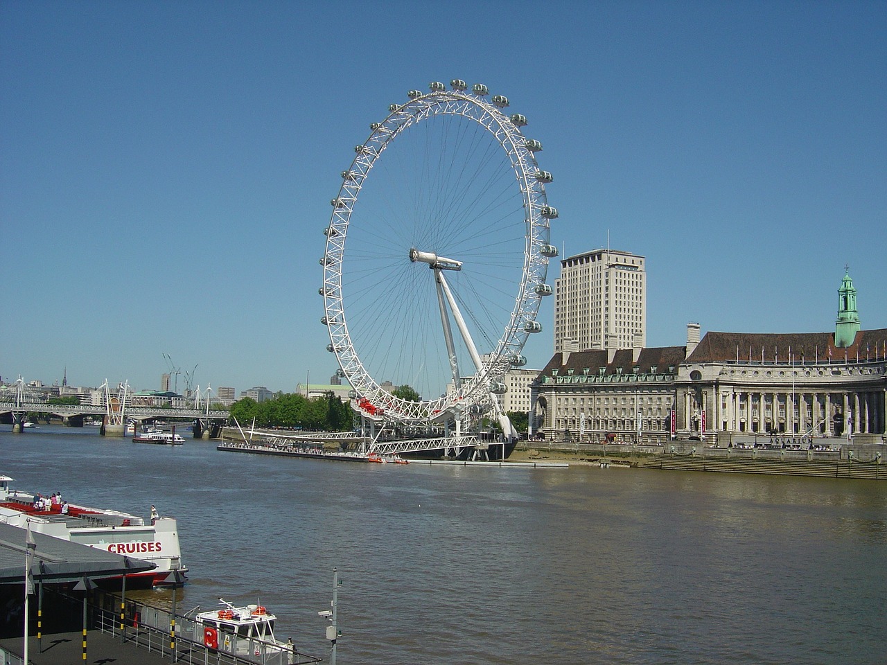 london eye wheel free photo