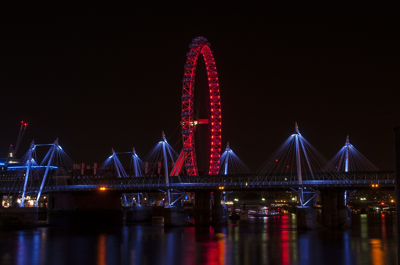 london eye night london free photo