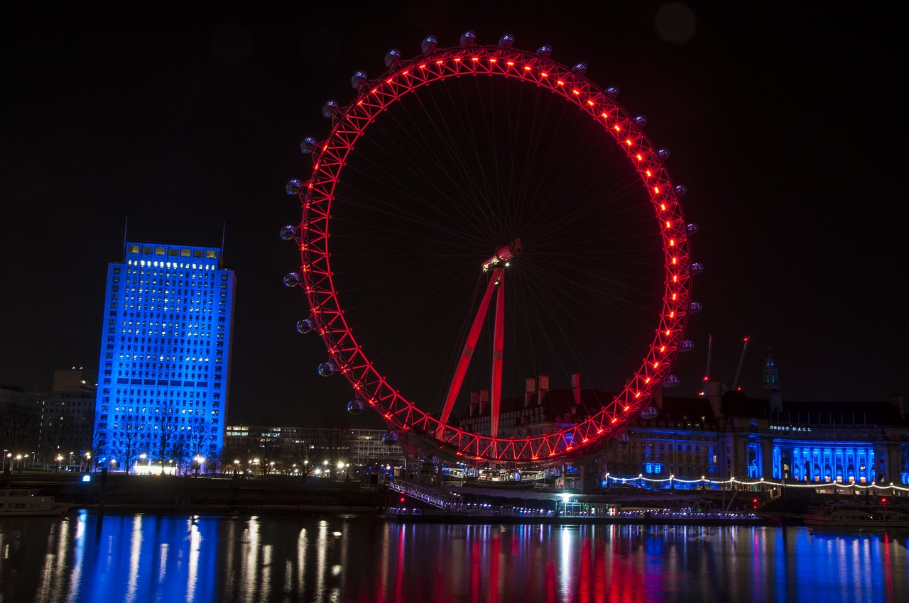 london eye night london free photo