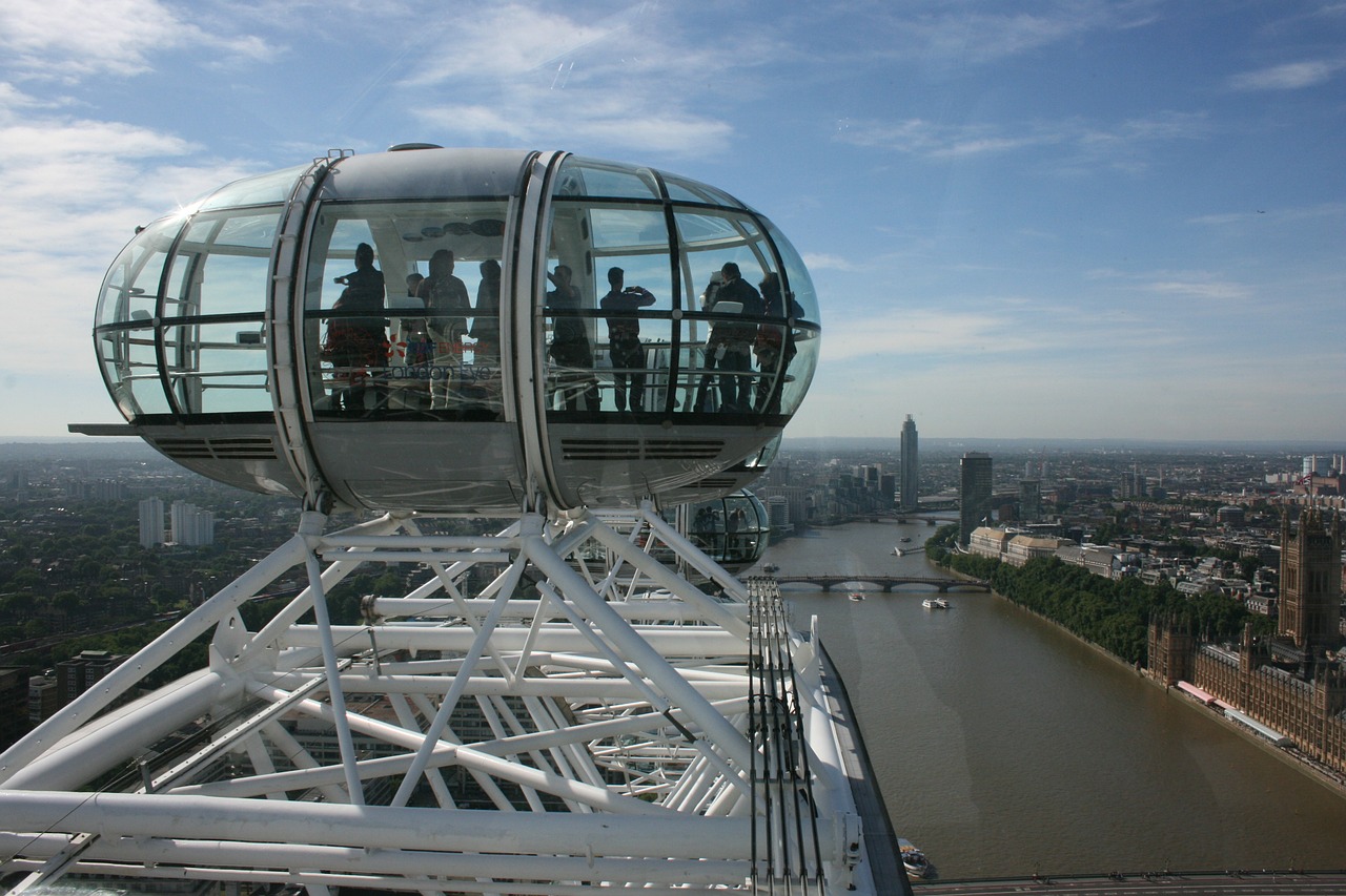 london eye river thames london free photo