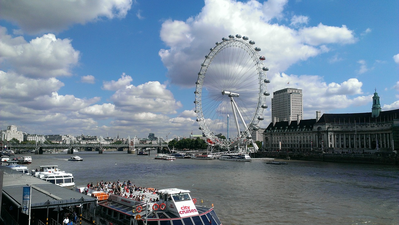 london eye river thames england free photo