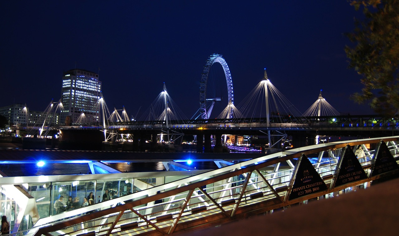 london eye river bridge free photo