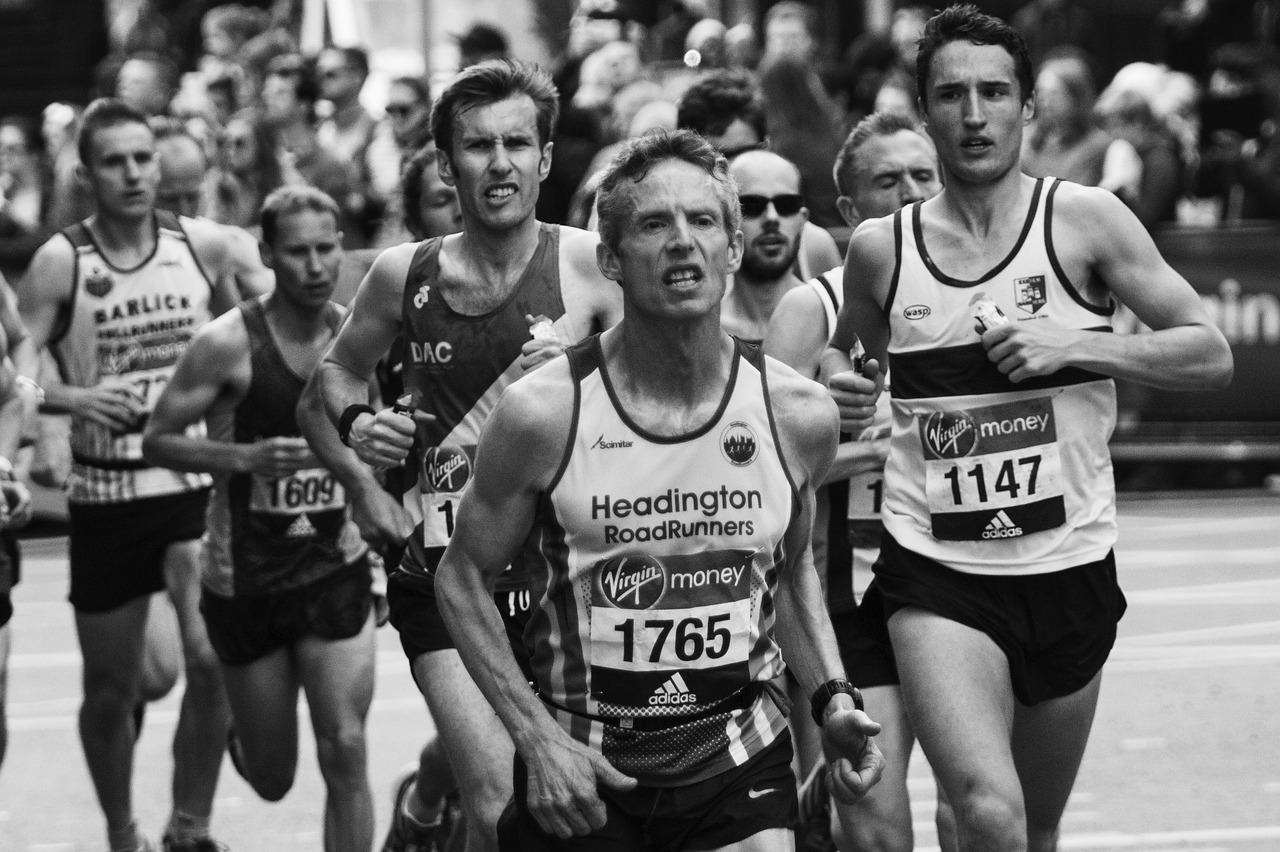 london marathon determination focus free photo
