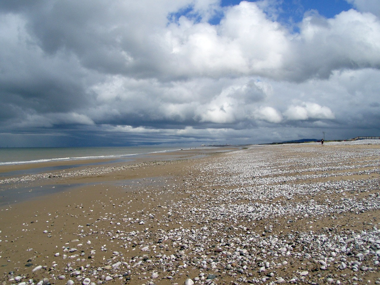 lonely beach beach clouds free photo