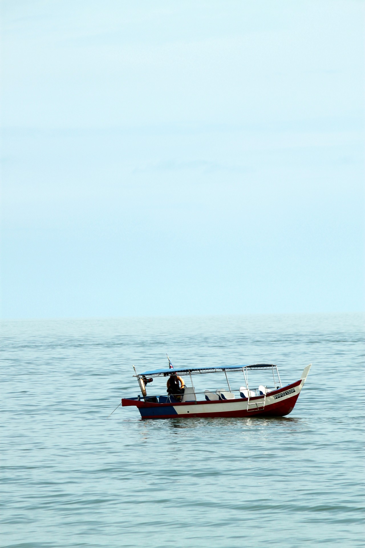 lonely boat sea free photo