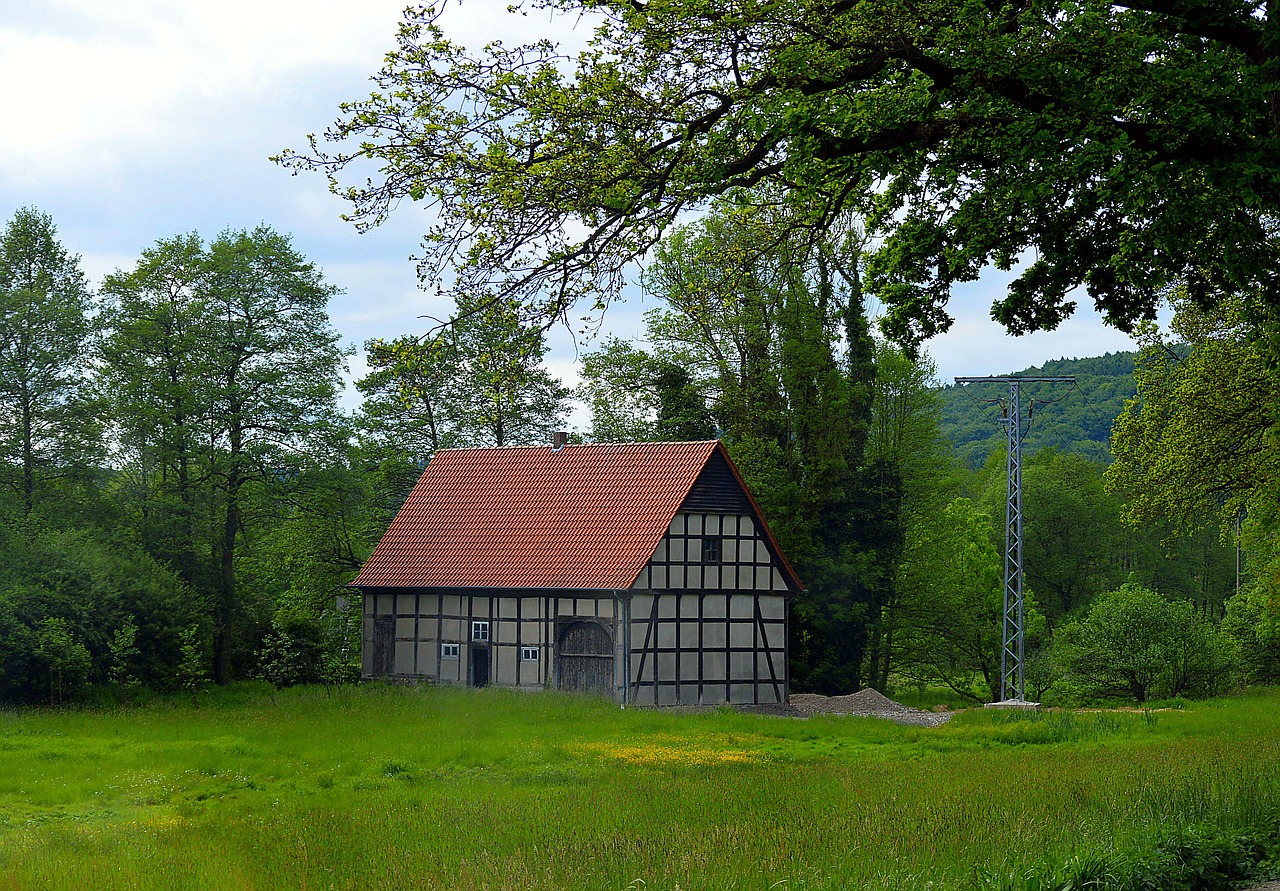 lonely house truss architecture free photo