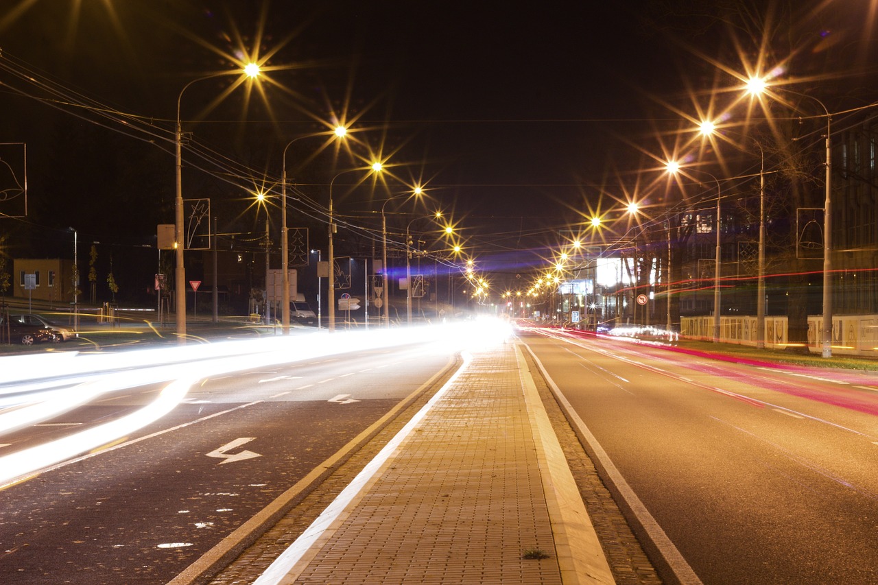 long exposure light city free photo