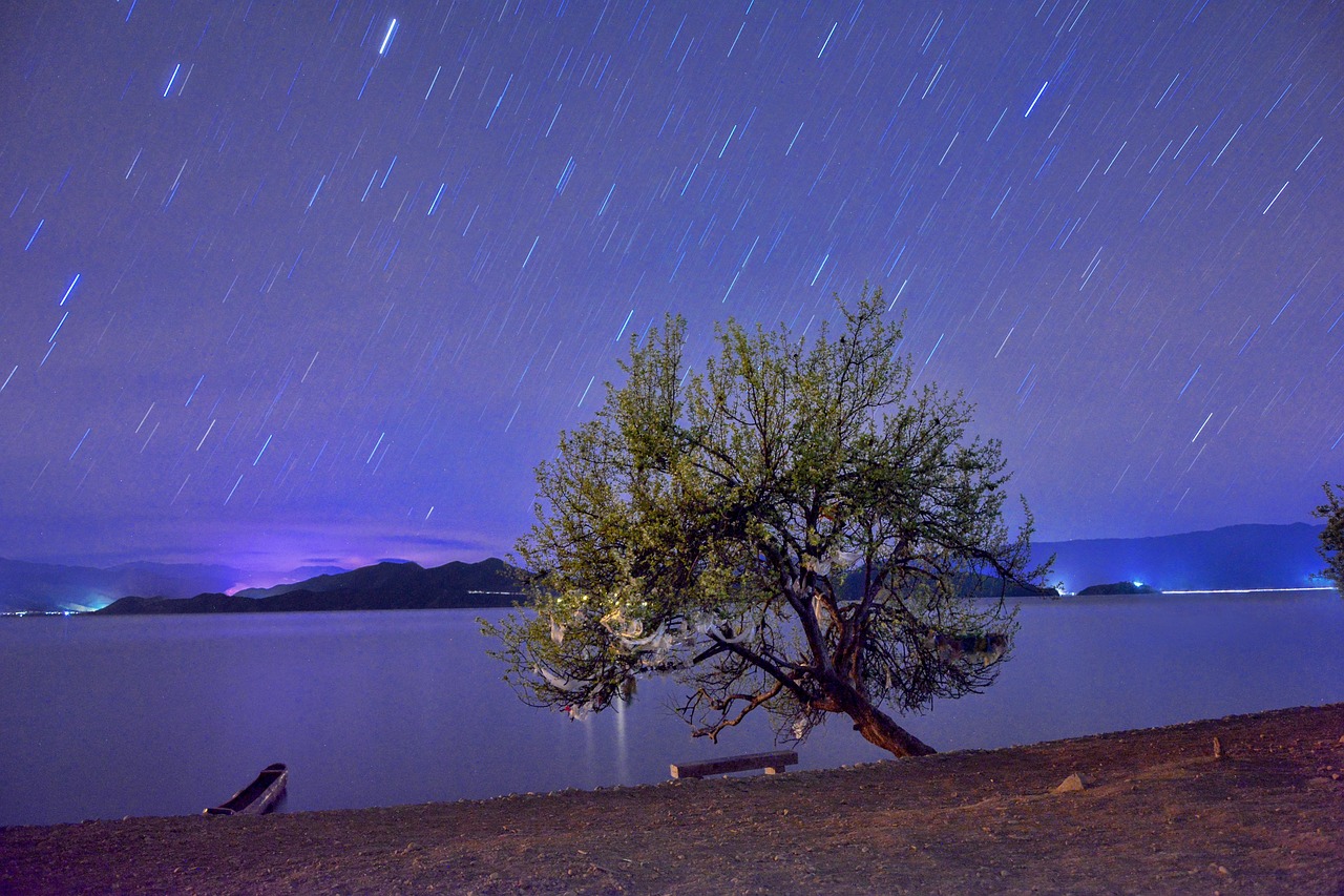 long exposure star night free photo