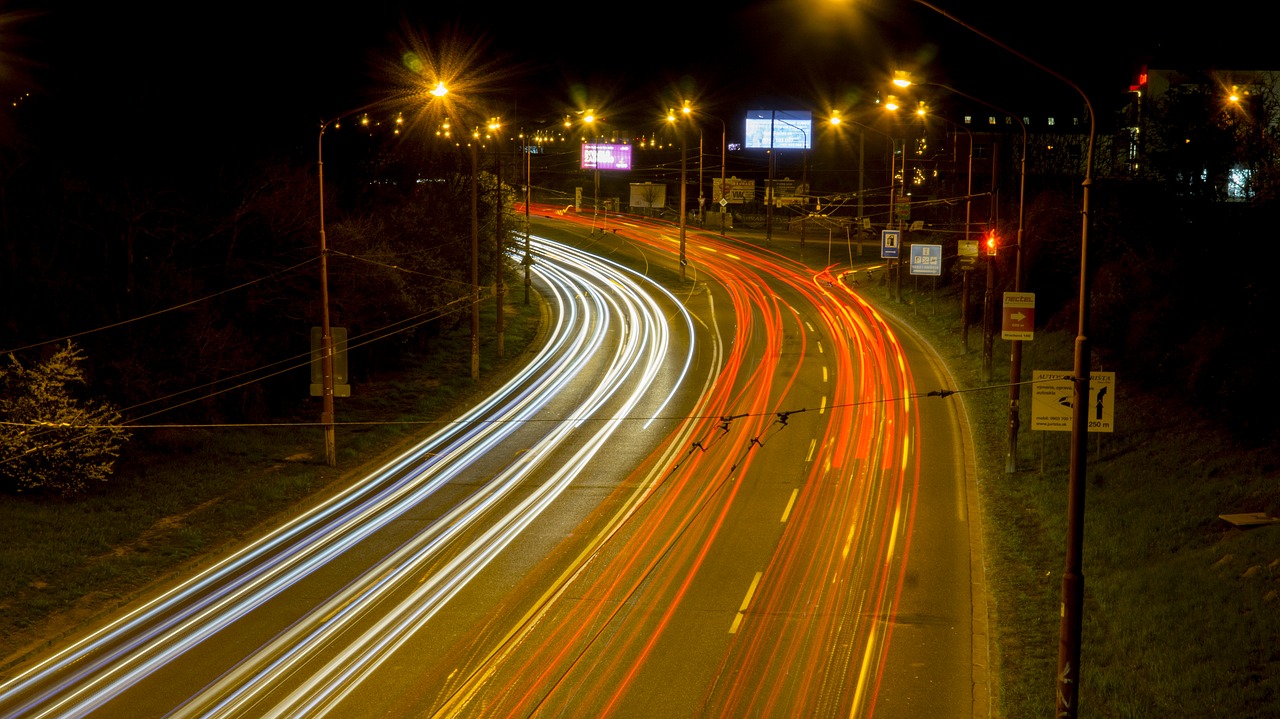 long exposure cars lines free photo