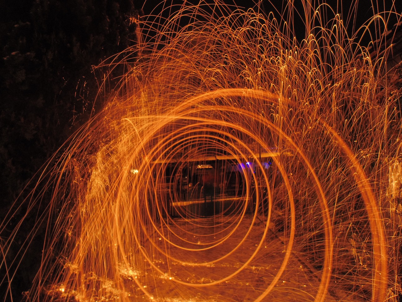 long exposure steel wool radio free photo