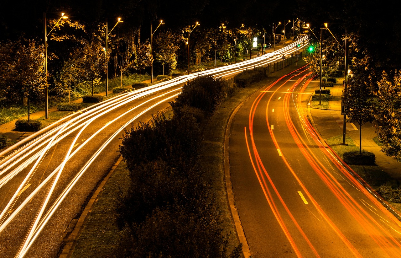 long exposure car transportation free photo