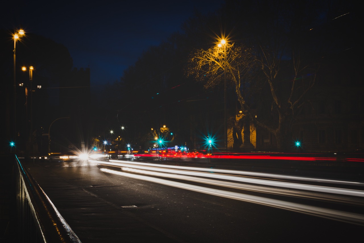 long exposure car transportation free photo