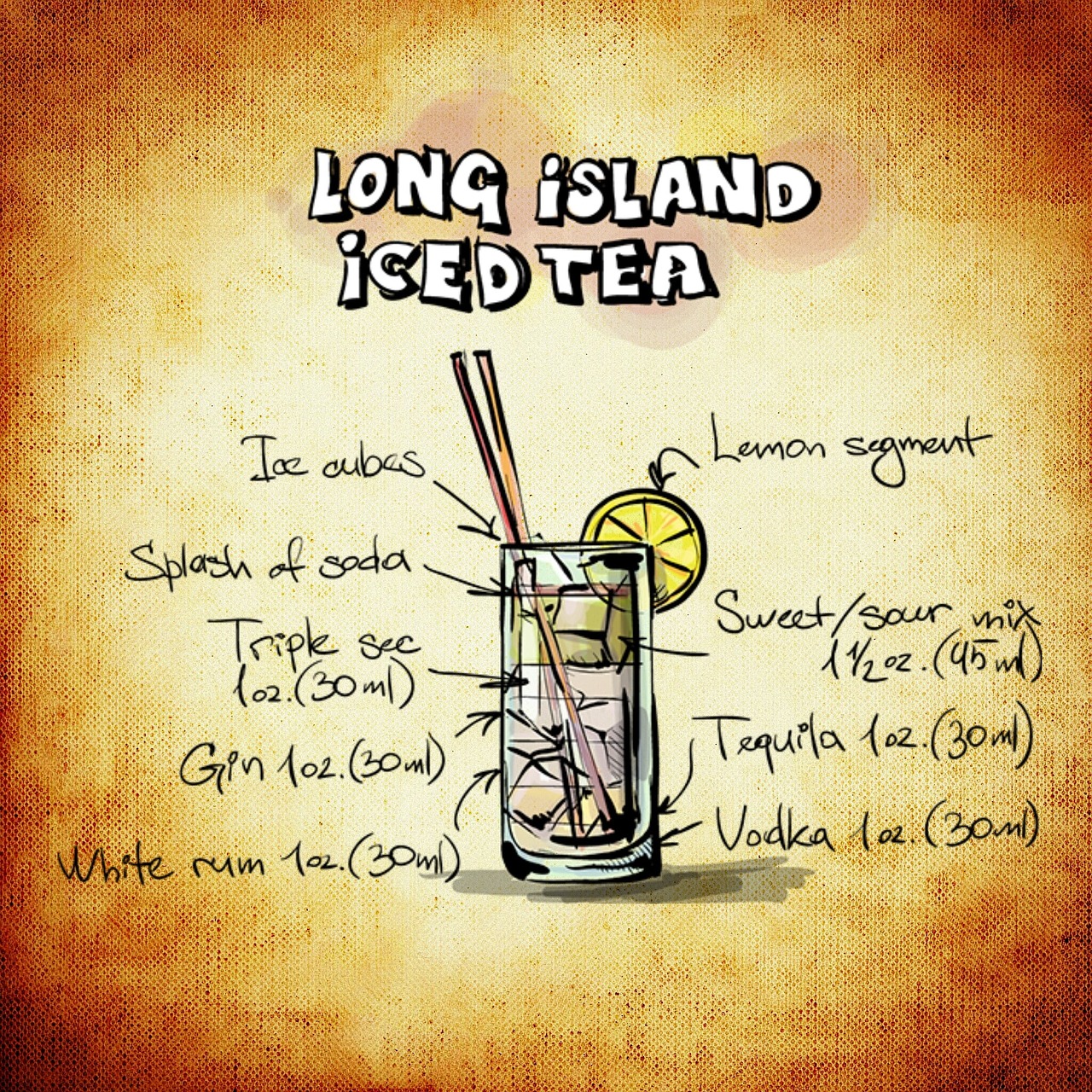 long island iced tea cocktail drink free photo