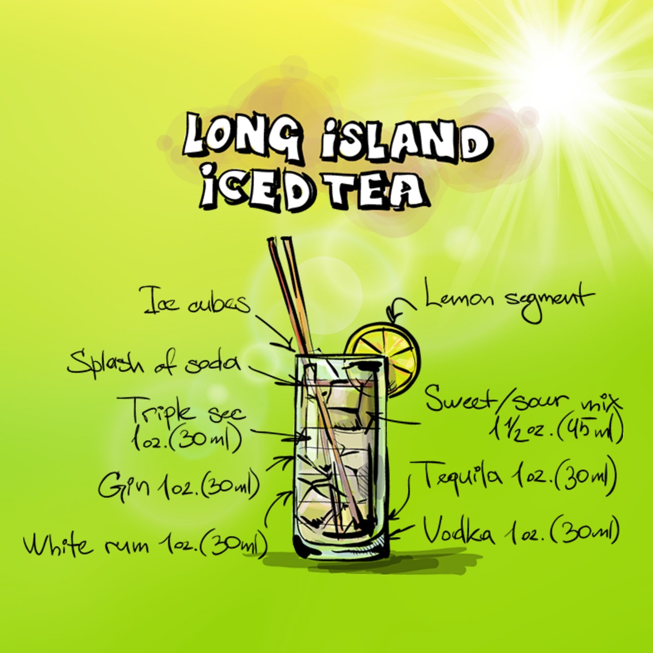 long island iced tea cocktail drink free photo