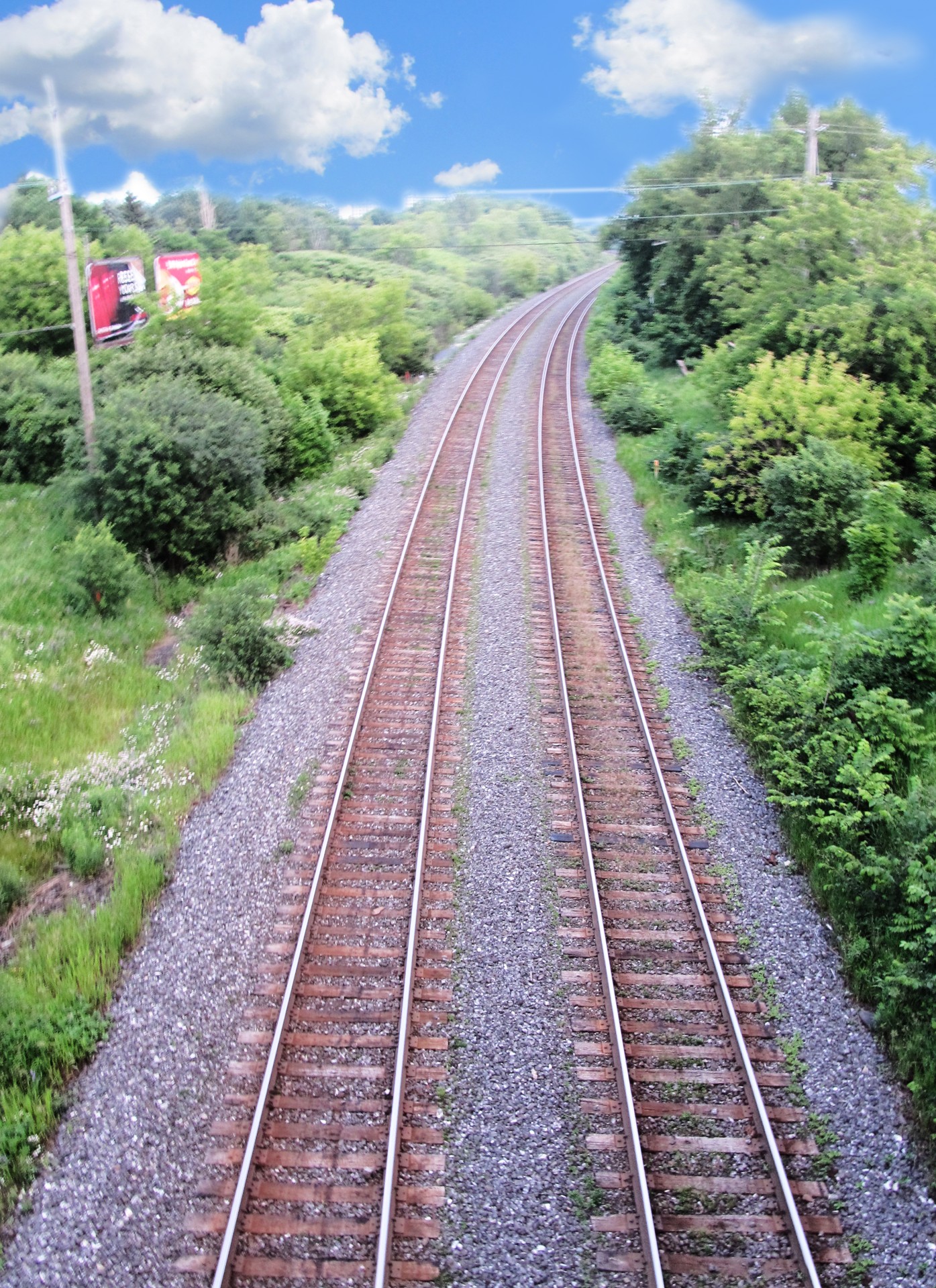 train track winding empty track free photo