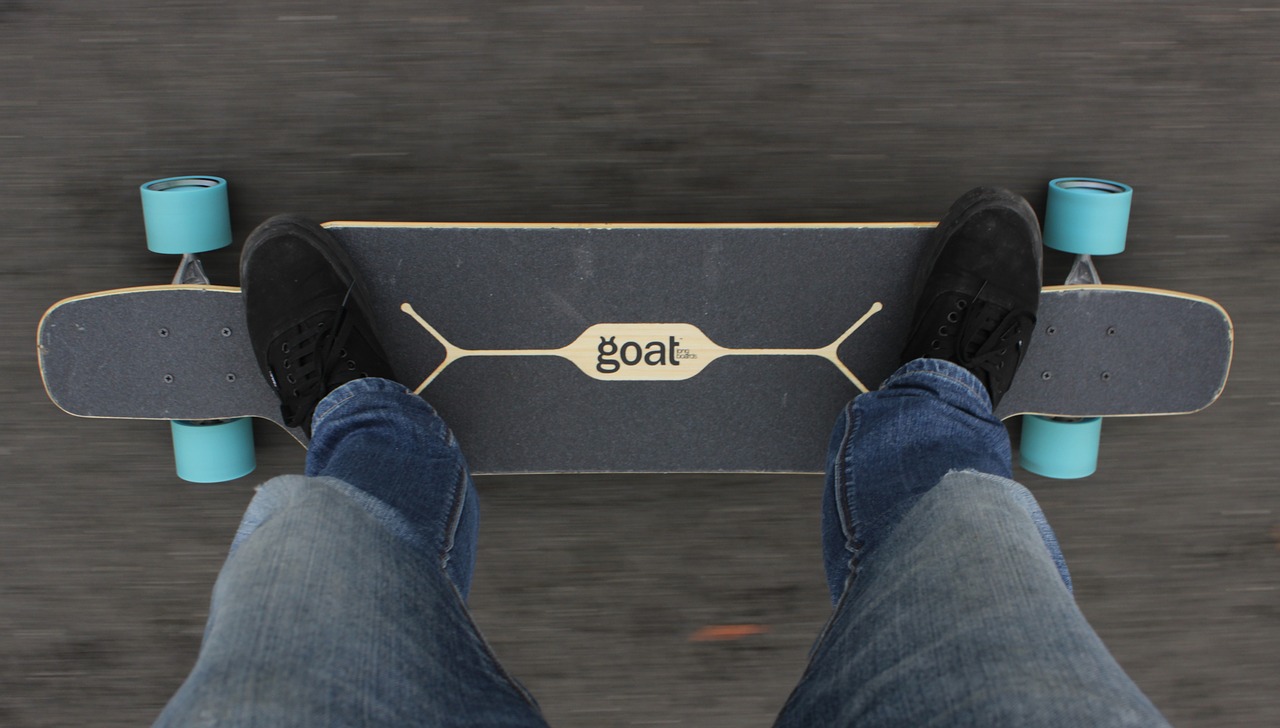 longboard longboarder goat free photo